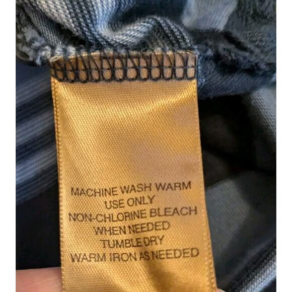 St. John's Bay Men's Polo Striped Navy Blue 3 Button 100% Cotton Size L - Picture 6 of 6